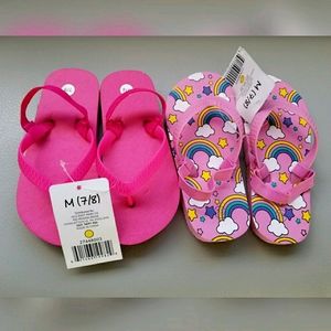 New Toddler Flip Flops (2 pairs)